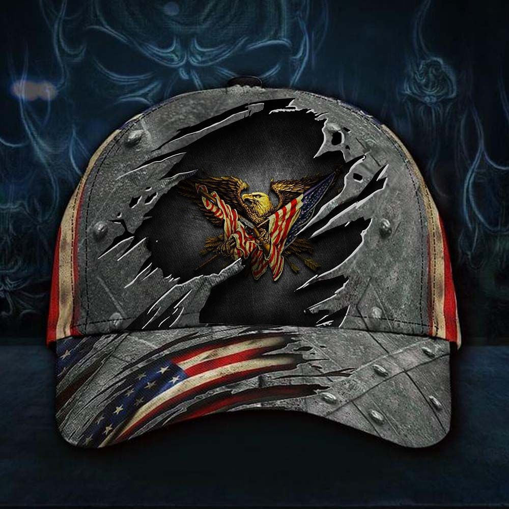 2nd Amendment Hat 3D Eagle Gun Flag 1789 U.S. Military Cap Gift For Men Father’s Day Gift