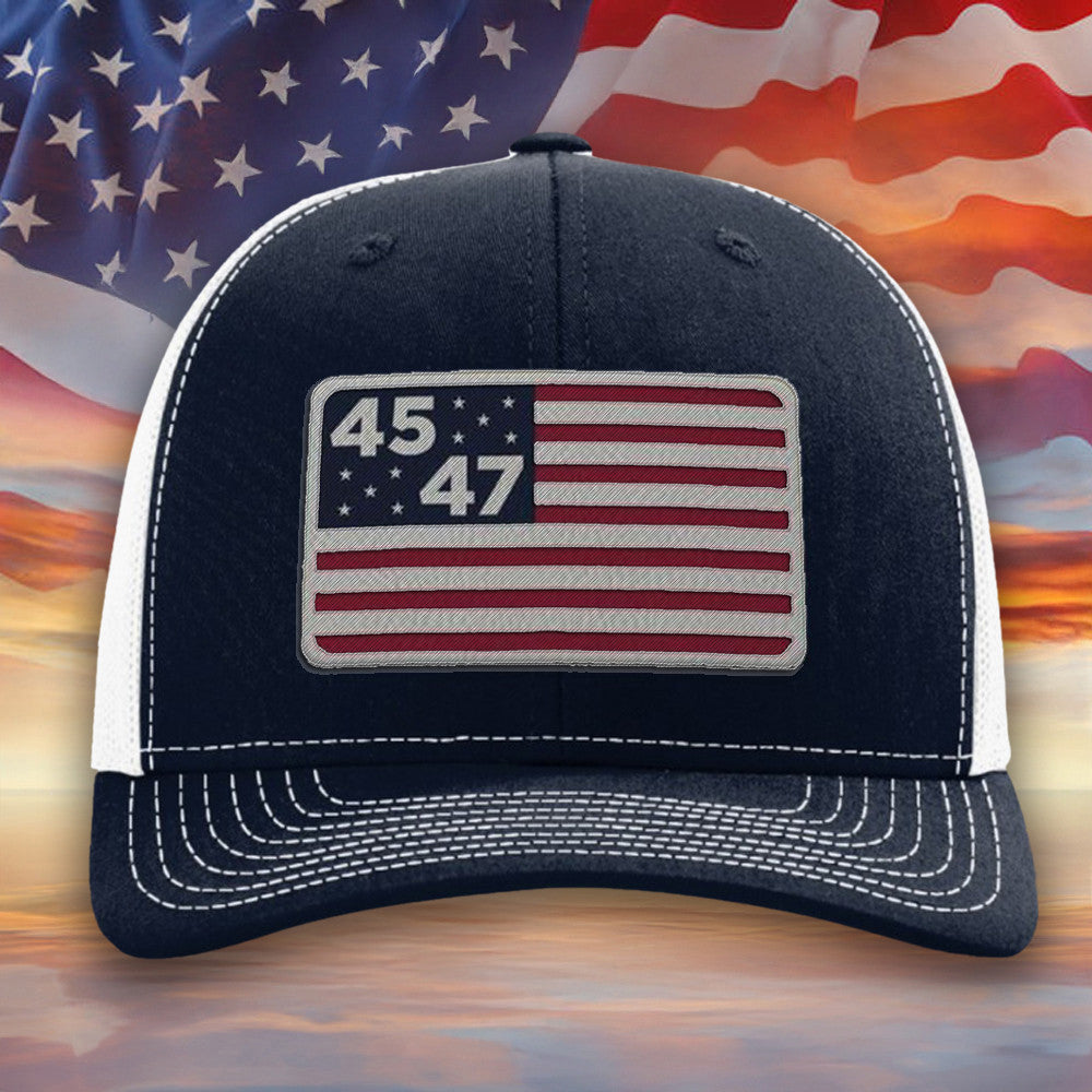 45th And 47th President USA Flag Hat Donald Trump Victory Hat Gifts For Dad